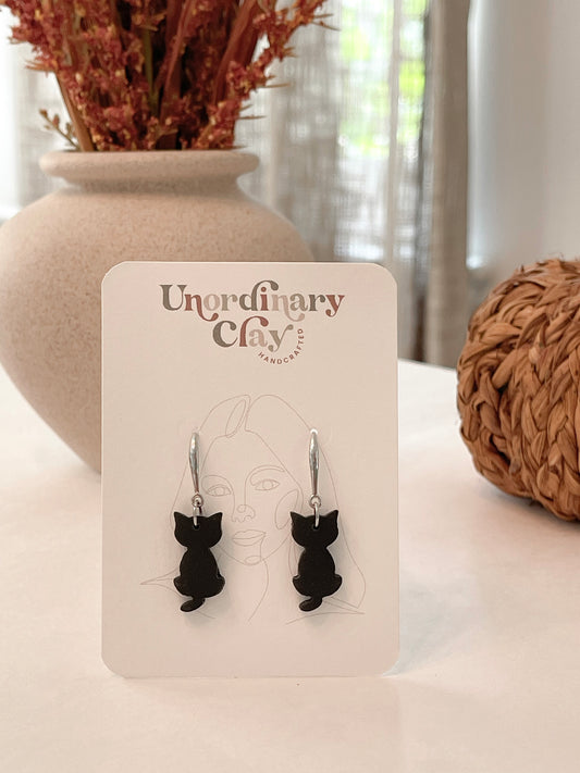 Black Cat Earrings