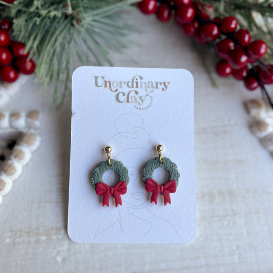 Holiday Wreath Earrings