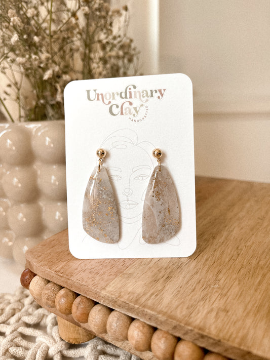 Gold Marbled Earrings